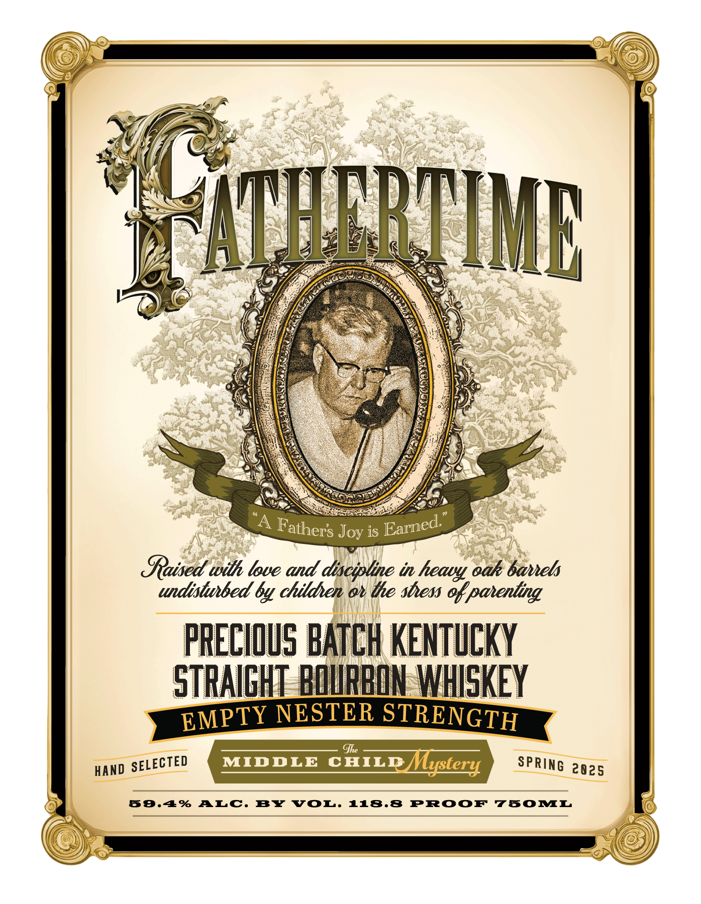 Fathertime Precious Batch Kentucky Straight Bourbon The Middle Child Mystery 118.8 Proof Fathertime