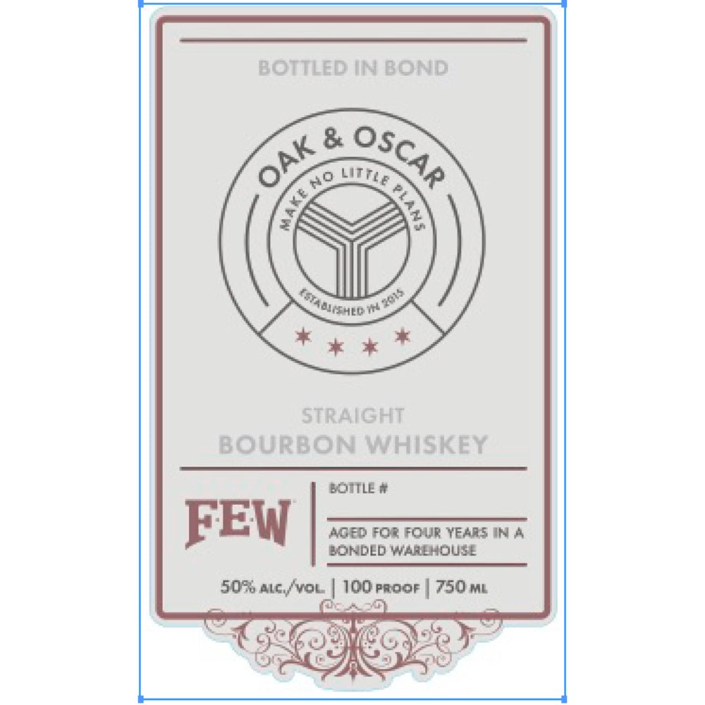 FEW Oak & Oscar Bottled in Bond Straight Bourbon Bourbon FEW Spirits   