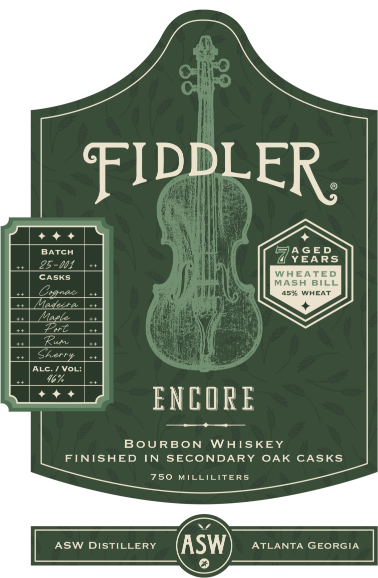 Fiddler Encore Wheated Bourbon Whiskey Finished in Secondary Oak Casks Fiddler