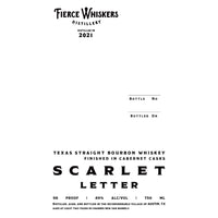 Thumbnail for Fierce Whiskers Scarlet Letter Texas Straight Bourbon Bourbon Fierce Whiskers Distillery   