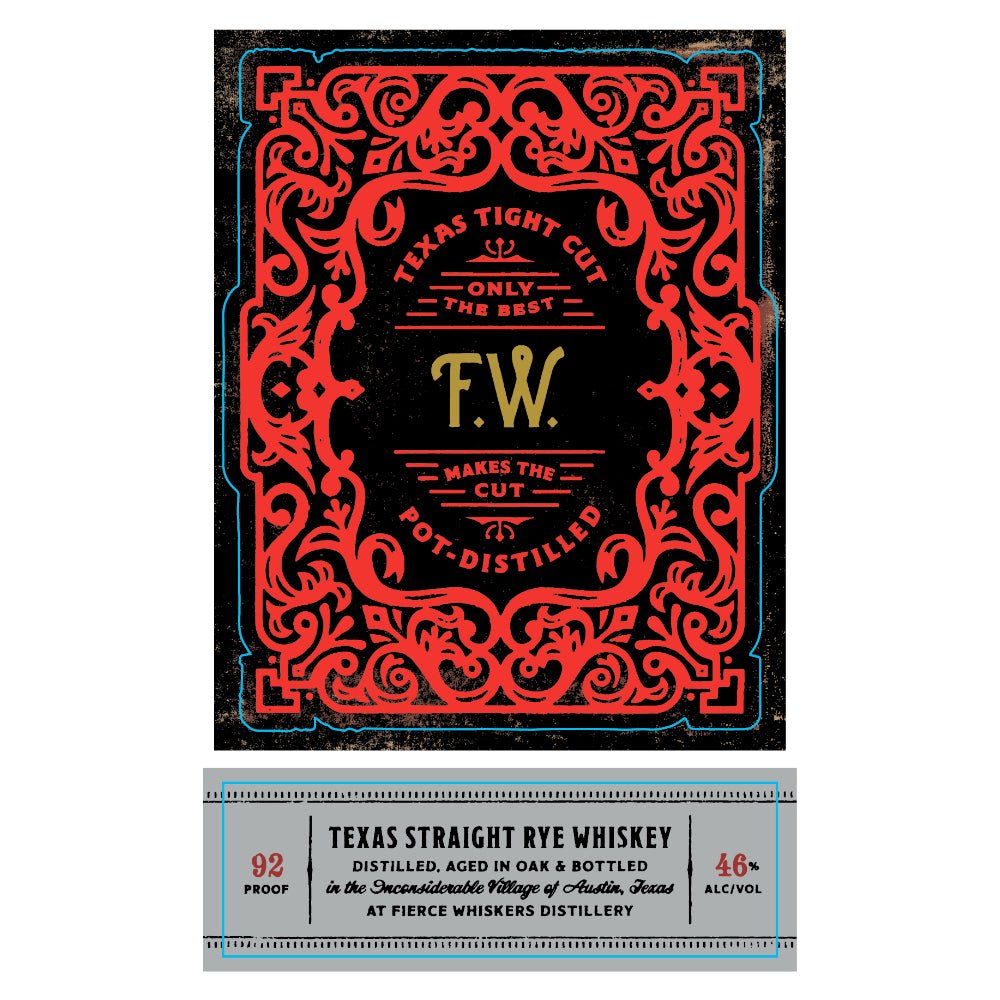 Fierce Whiskers Texas Tight Cut Straight Rye Whiskey Rye Whiskey Fierce Whiskers Distillery   