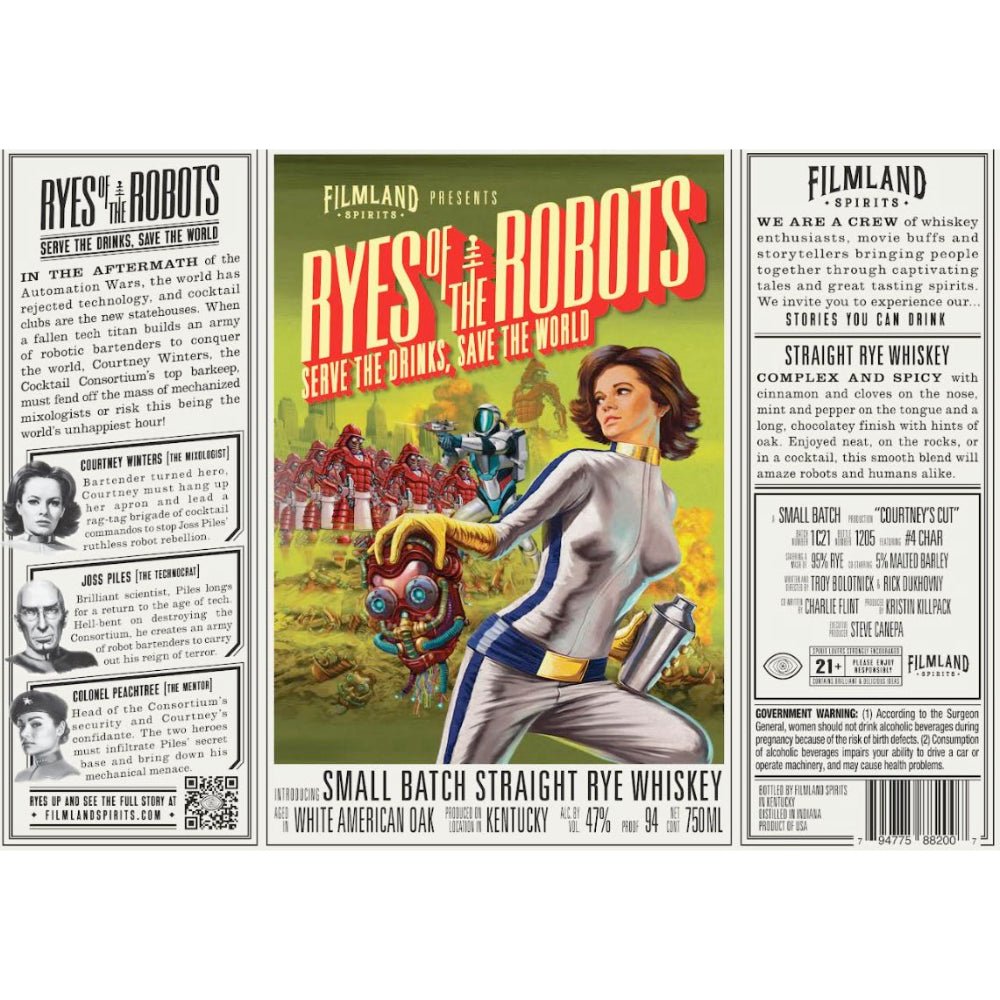Filmland Spirits Ryes of The Robots Straight Rye Rye Whiskey Filmland Spirits   