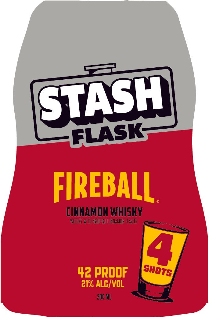 Fireball Cinnamon Whisky Stash Flask 200ml - Main Street Liquor