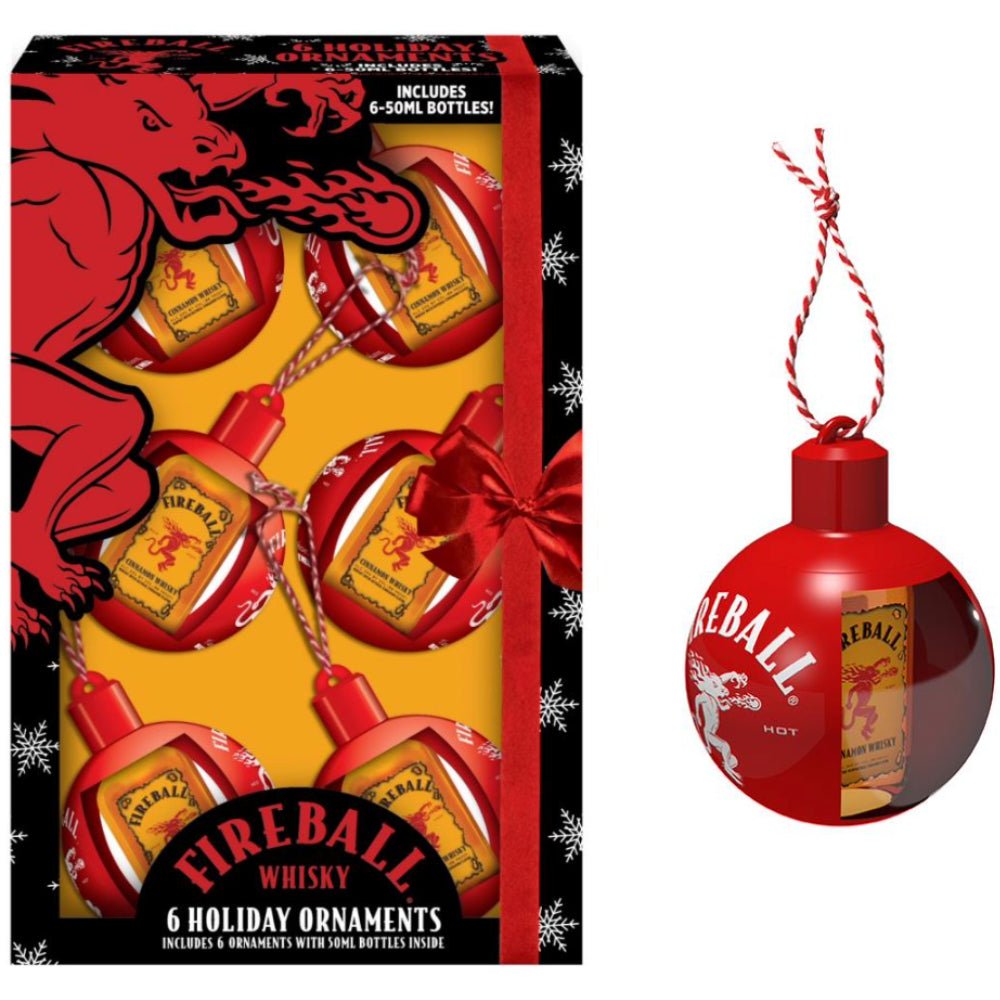 Fireball Holiday Ornament Pack American Whiskey Fireball   