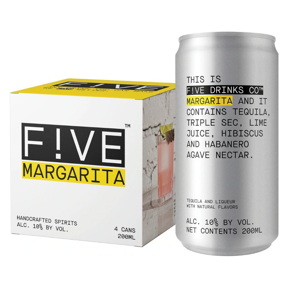 Five Drinks Margarita 4PK Ready-To-Drink-Cocktails Five Drinks Co.   