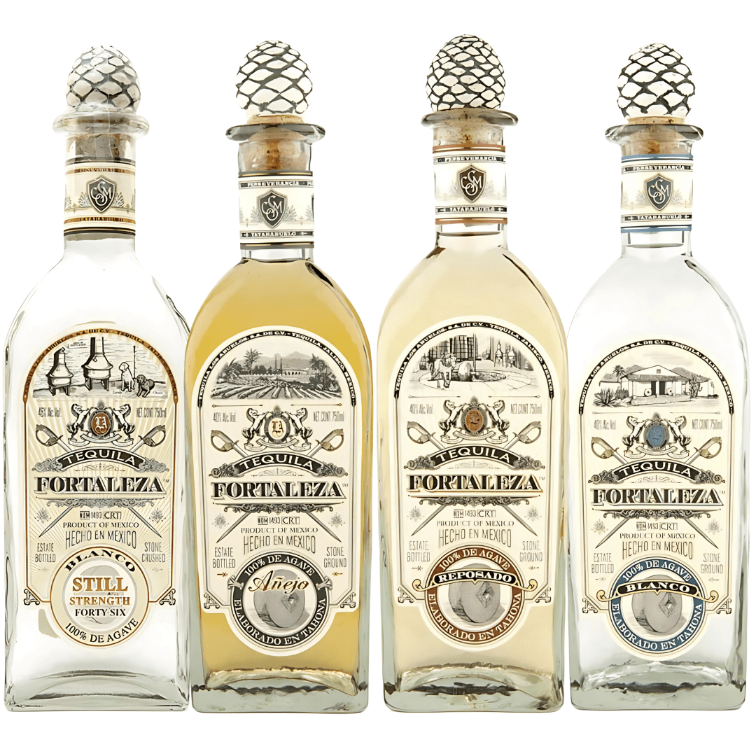 Fortaleza Master Tequila Bundle: Añejo, Reposado, Blanco, and Blanco Still Strength Tequila Fortaleza