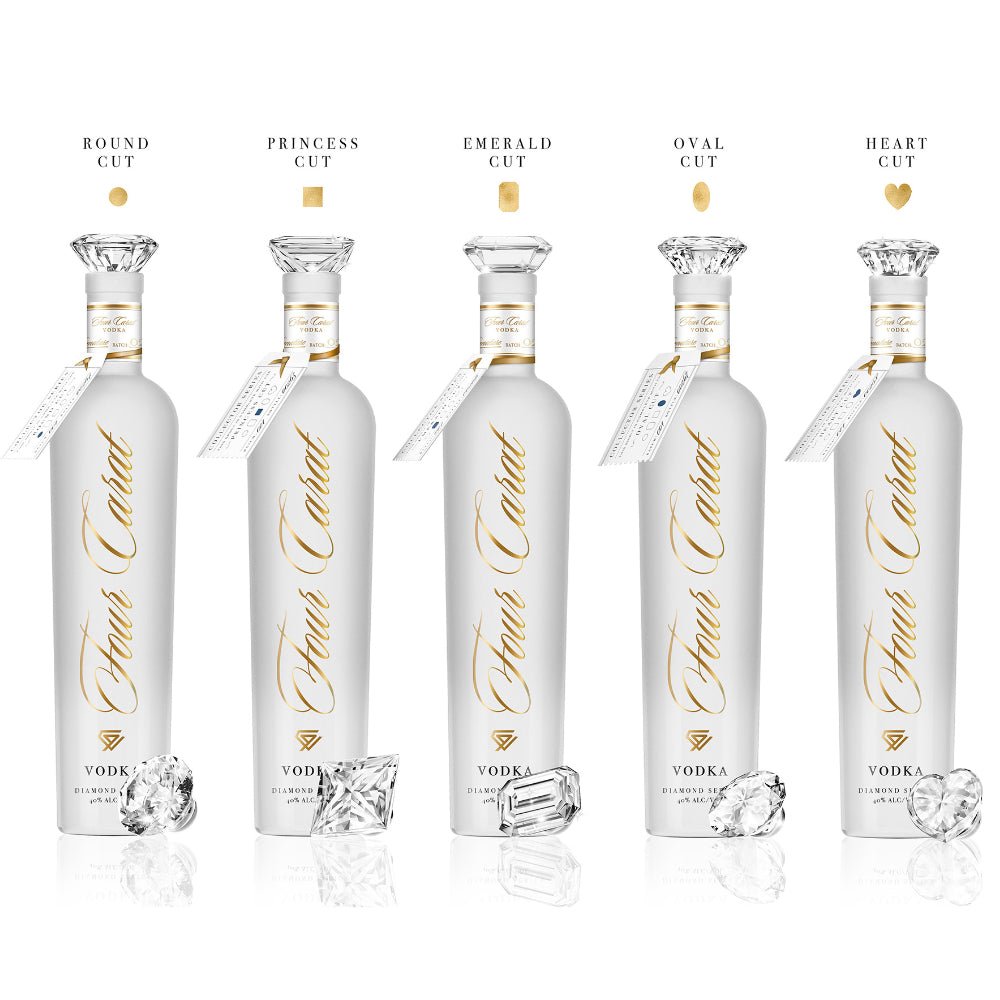 Four Carat Vodka Collectors Edition With Diamond Cut Closure (Full Set) Vodka Four Carat Vodka   