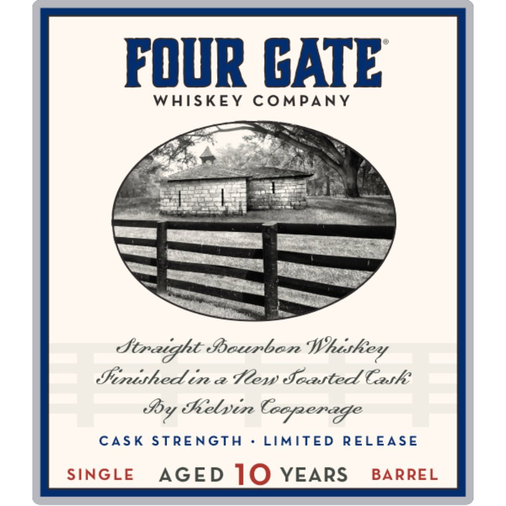Four Gate 10 Year Bourbon Finished in New Toasted Cask by Kelvin Cooperage Bourbon Four Gate Whiskey Company   