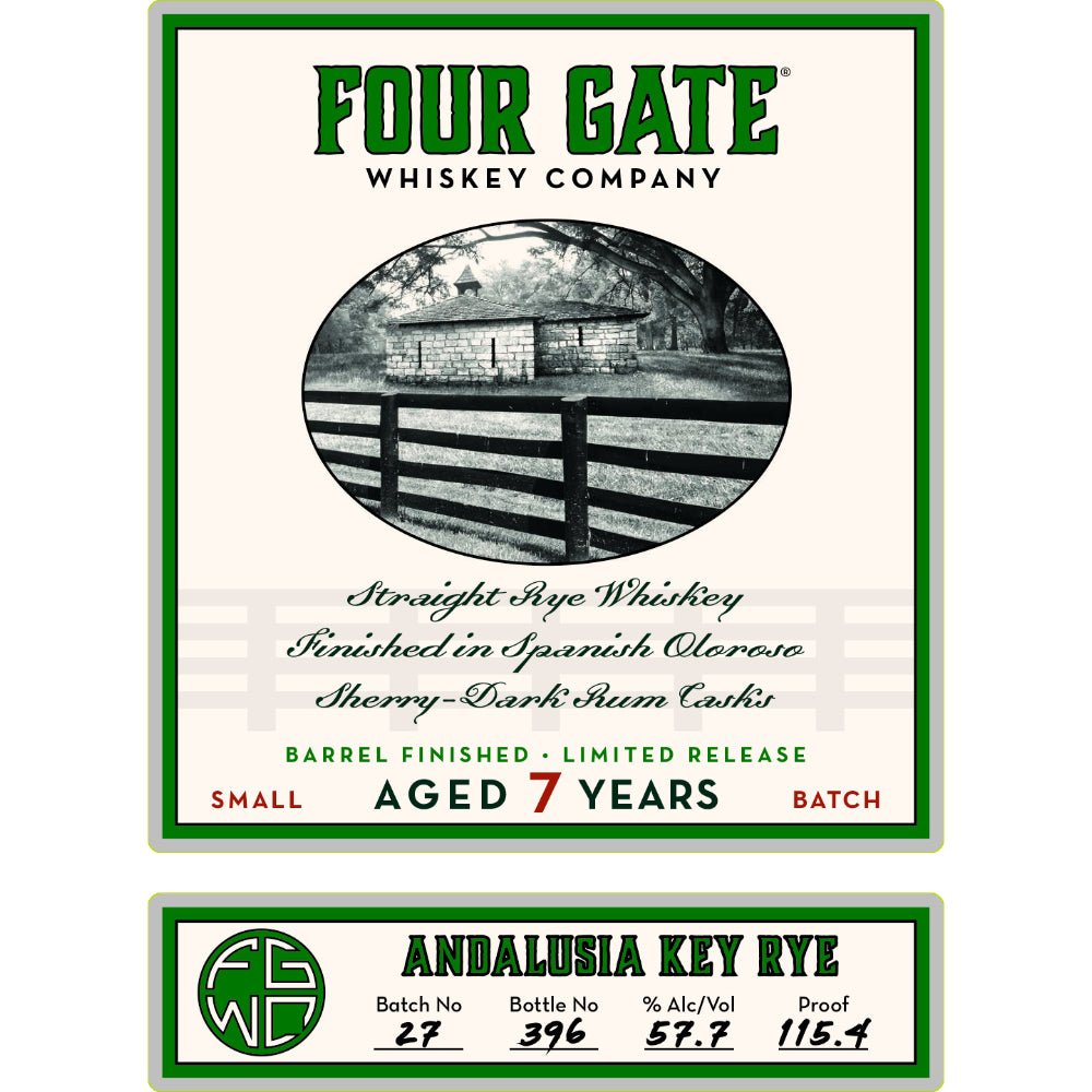 Four Gate Andalusia Key Rye Rye Whiskey Four Gate Whiskey Company   