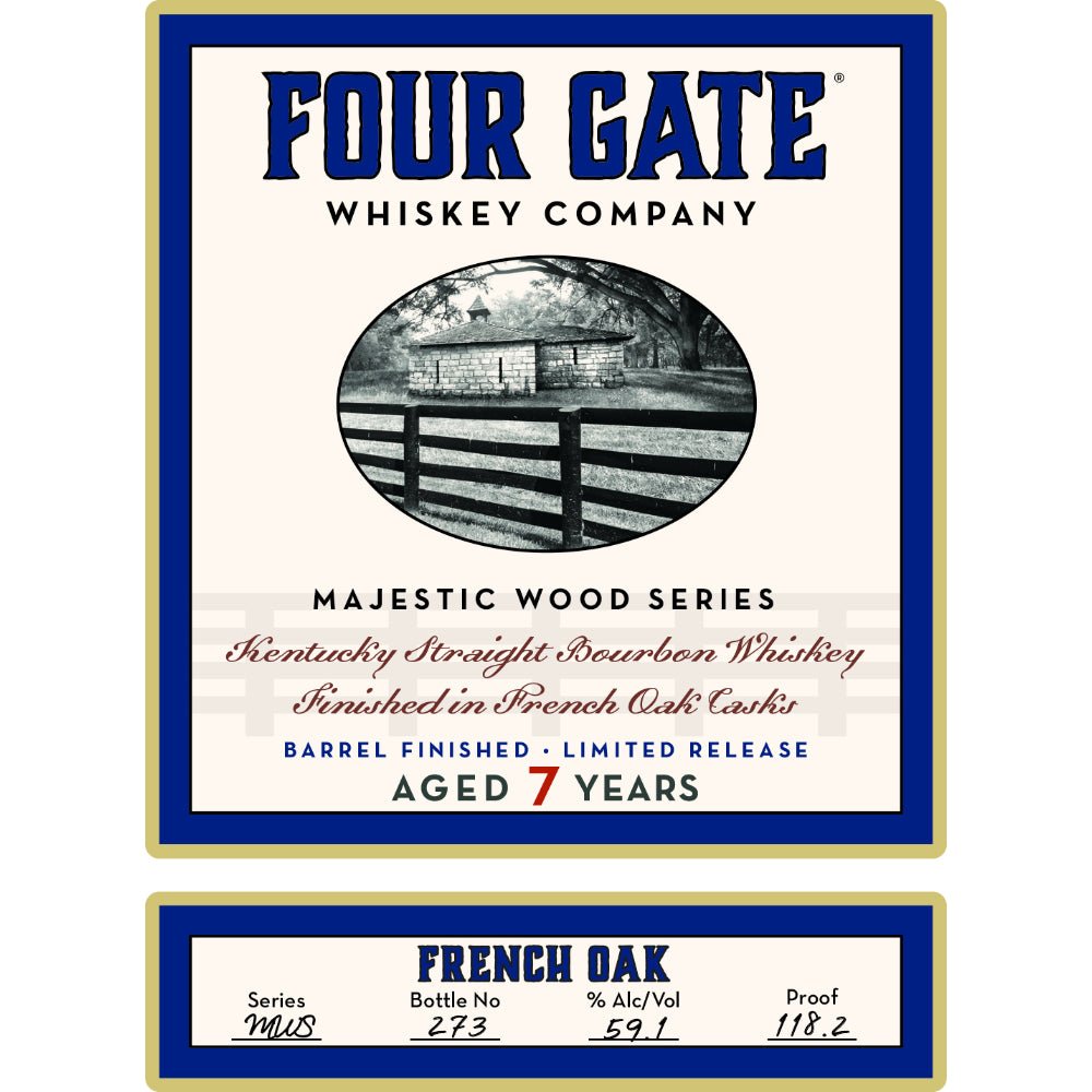 Four Gate Majestic Wood Series 7 Year Old French Oak Straight Bourbon Bourbon Four Gate Whiskey Company   