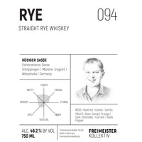 Thumbnail for Freimeister Kollektiv Straight Rye Whiskey 094 Rye Whiskey Freimeister Kollektiv   