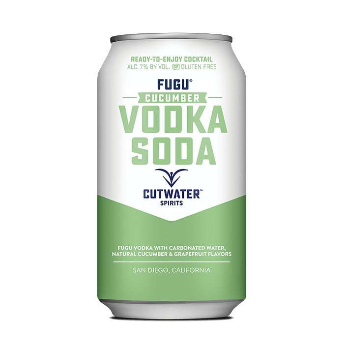 Fugu Cucumber Vodka Soda (4 Pack - 12 Ounce Cans) Canned Cocktails Cutwater Spirits   