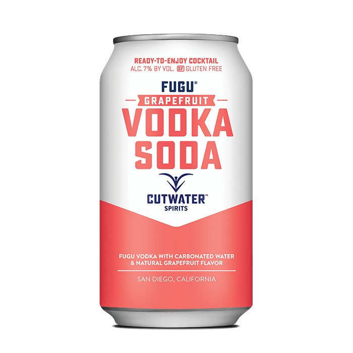 Fugu Grapefruit Vodka Soda (4 Pack - 12 Ounce Cans) Canned Cocktails Cutwater Spirits   