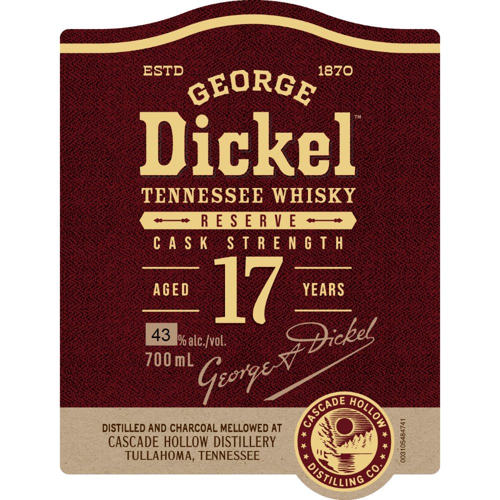 George Dickel 17 Year Old Reserve American Whiskey George Dickel   