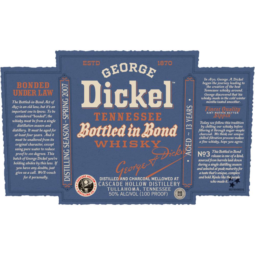 George Dickel Bottled In Bond No. 3 2021 Release Whisky George Dickel   