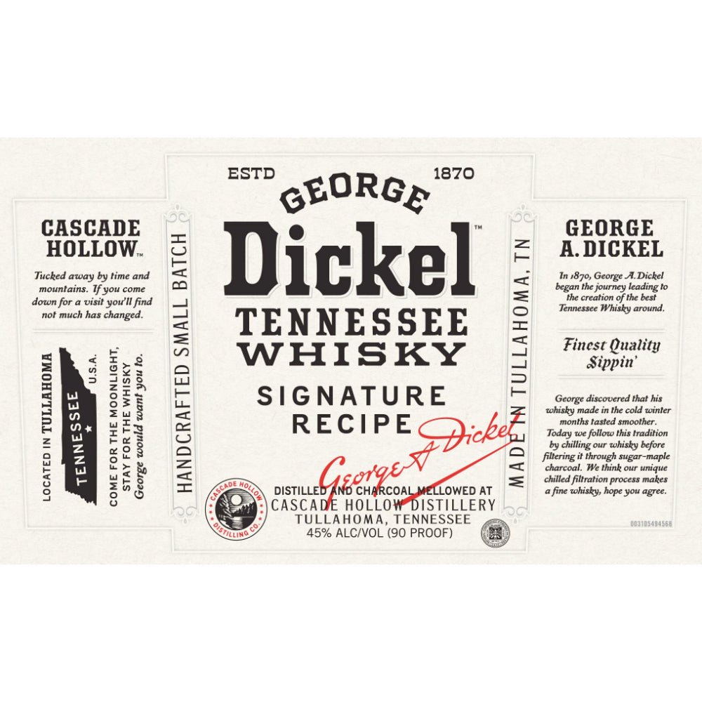 George Dickel Signature Recipe Tennessee Whisky American Whiskey George Dickel   