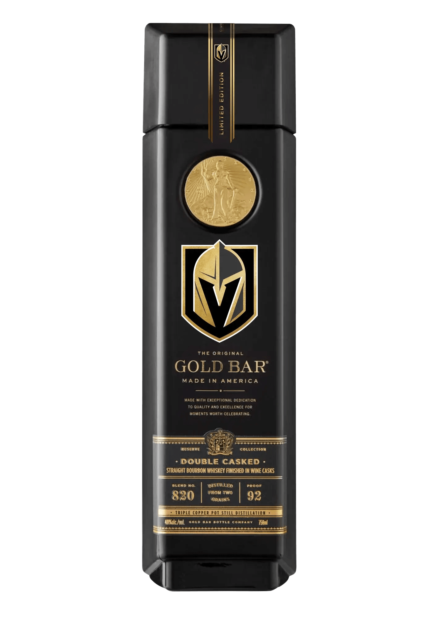 Gold Bar Vegas Golden Knights Black Double Cask Bourbon - BuyMyLiquor