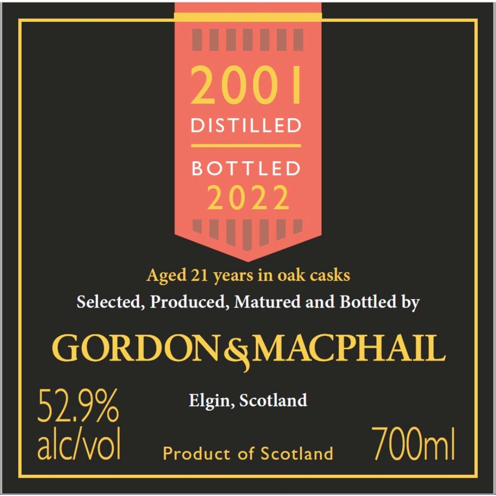 Gordon & Macphail 2001 Macallan 21 Year Old Scotch Gordon & Macphail   
