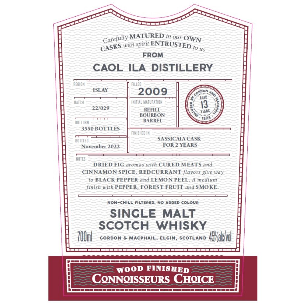 Gordon & MacPhail Caol Ila 13 Year Old Connoisseurs Choice 2009 Scotch Gordon & Macphail   