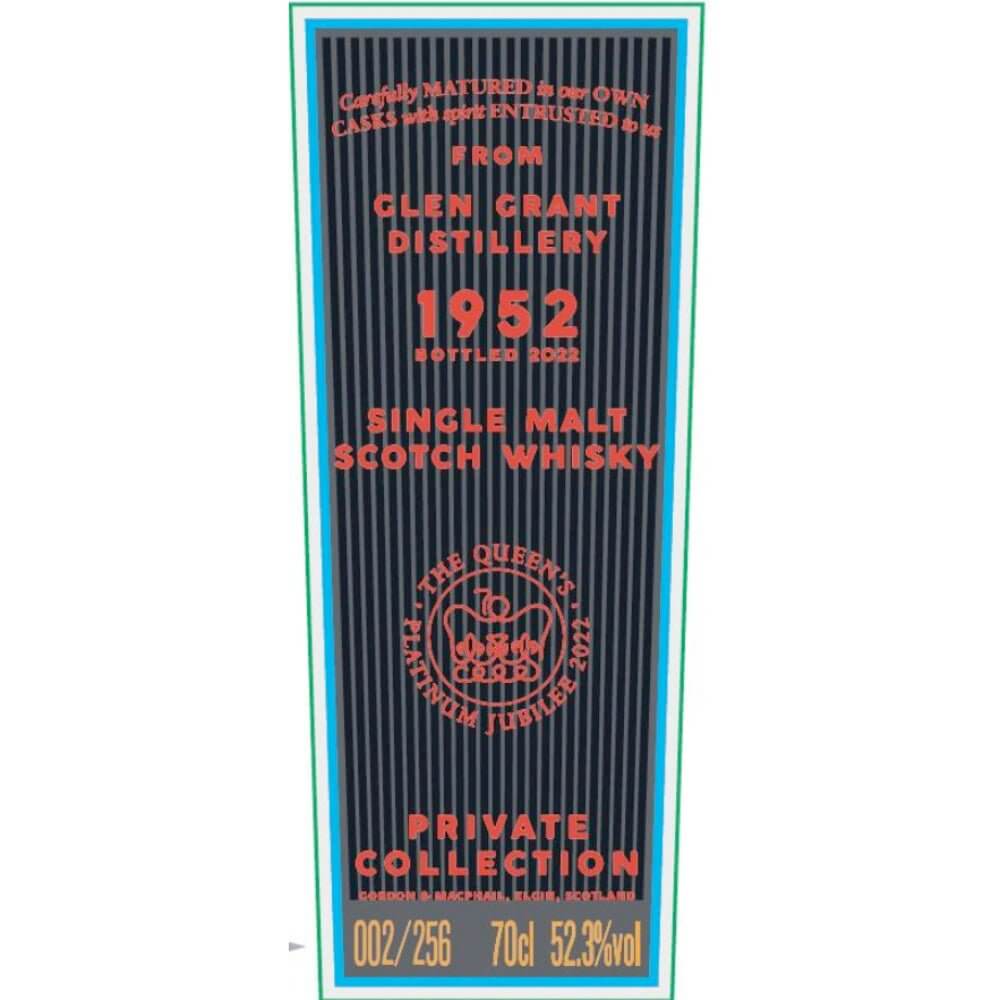 Gordon & Macphail Glen Grant 1952 Queen’s Platinum Jubilee 70 Year Old - Main Street Liquor