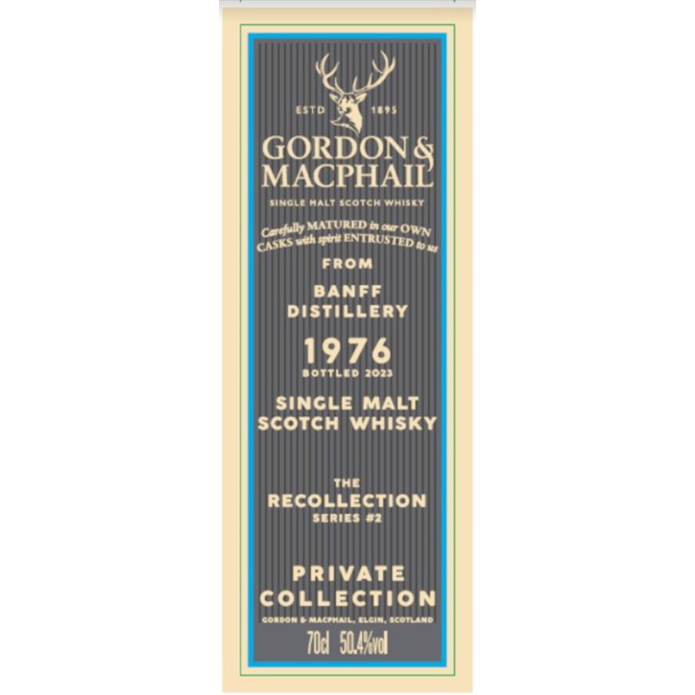 Gordon & Macphail The Recollection Series #2 46 Year Banff Distillery Scotch Gordon & Macphail   