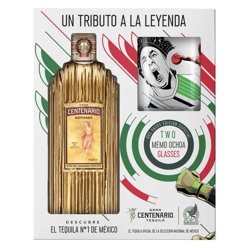 Gran Centenario Reposadowith 2 Glasses Giftset 750ml - Main Street Liquor