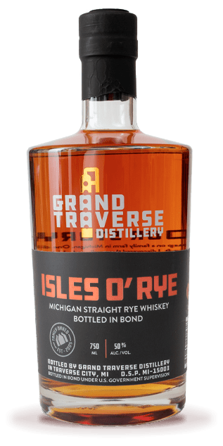 Grand Traverse Distillery Isles O' Rye Bottled in Bond Michigan Straight Rye Whiskey - Main Street Liquor
