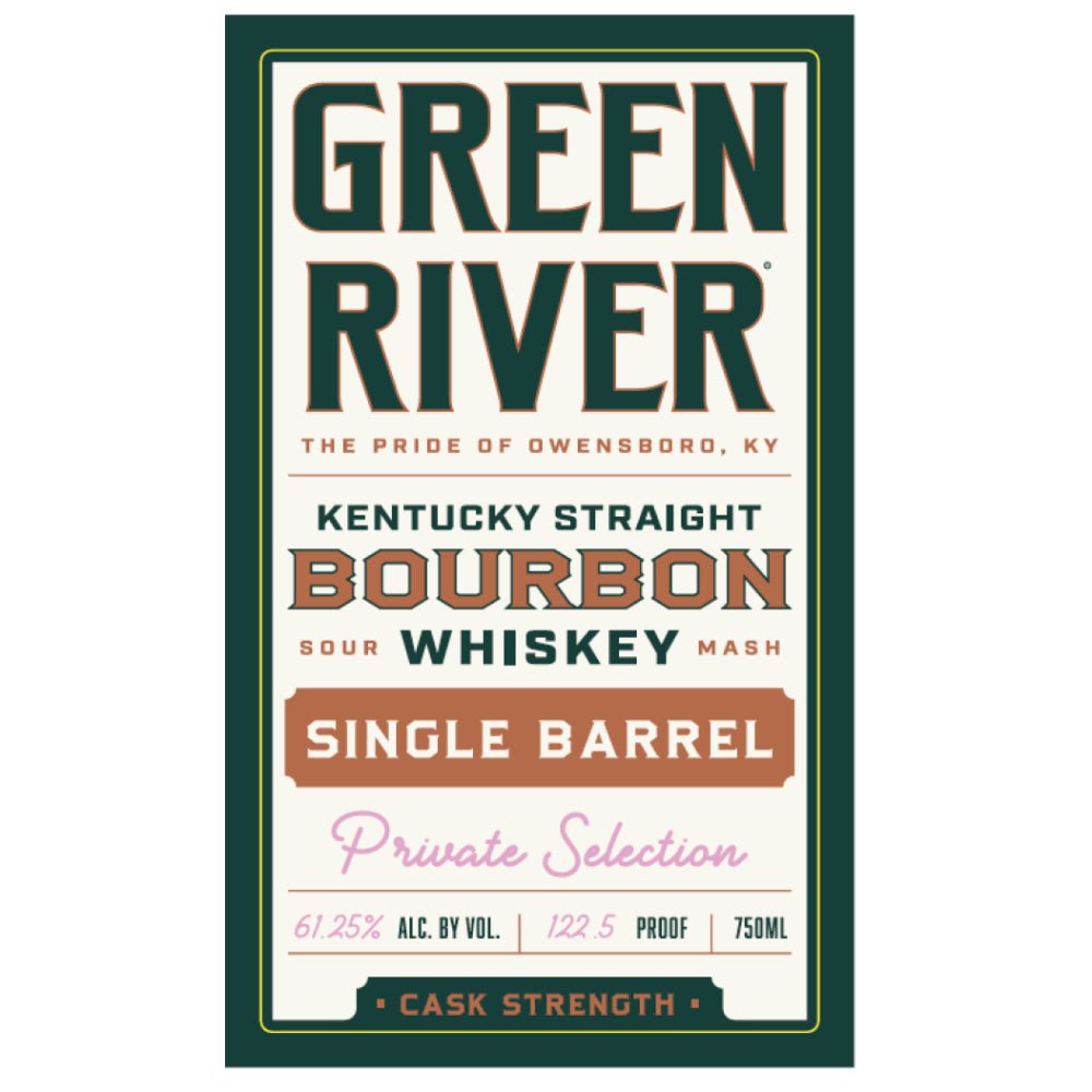 Green River Cask Strength Single Barrel Bourbon Bourbon Green River Distilling   