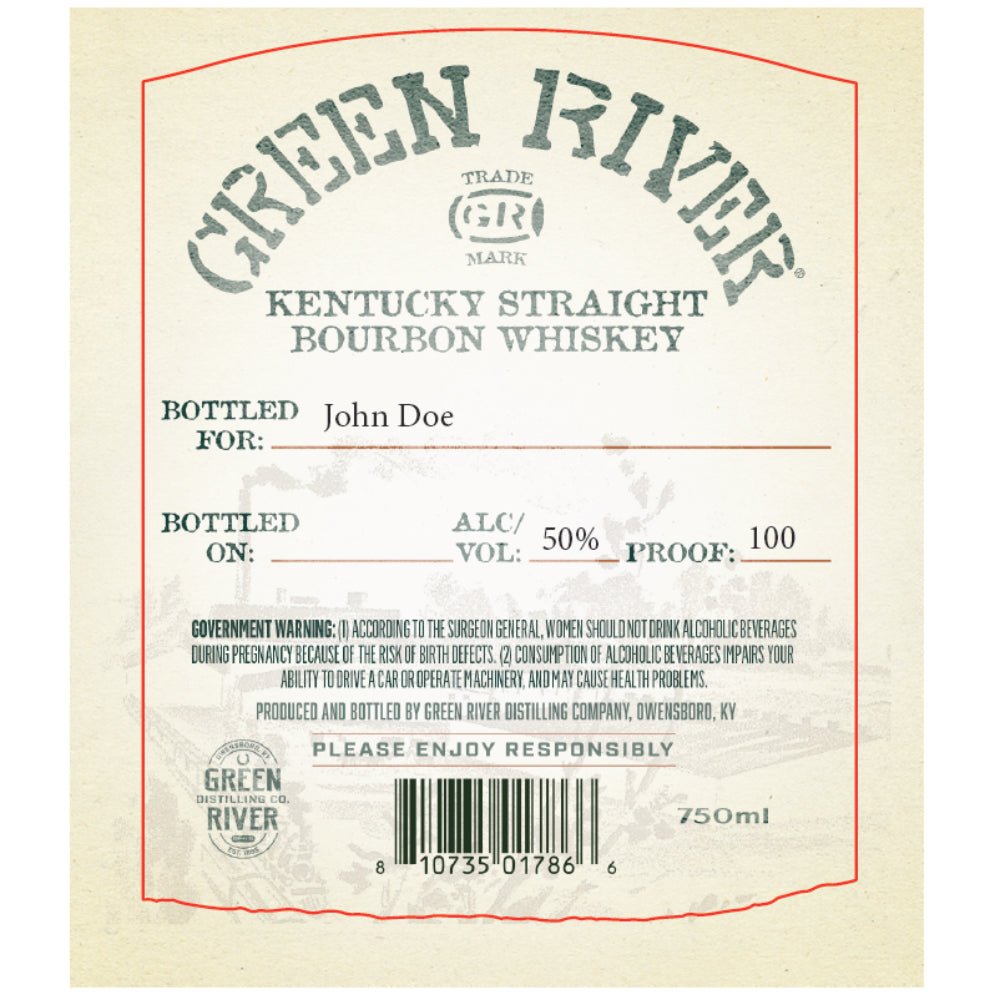 Green River Kentucky Straight Bourbon 100 Proof Bourbon Green River Distilling   