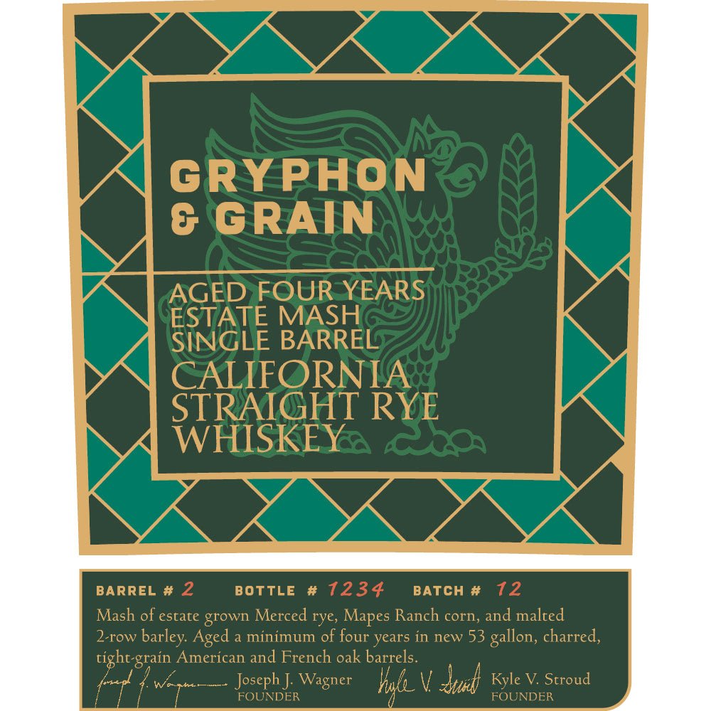 Gryphon & Grain Rye Whiskey Batch #12 Rye Whiskey Gryphon & Grain   