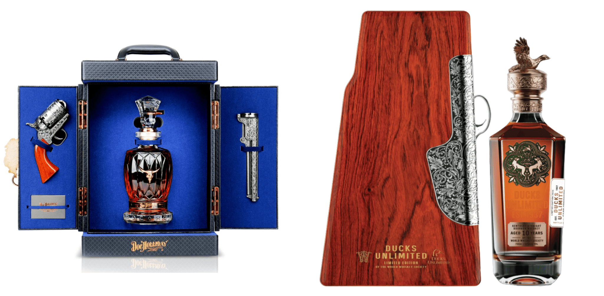 Gun Slinger Bundle – Doc Holliday 10 - Year Bourbon Revolver Set & Ducks Unlimited 10 - Year Kentucky Bourbon - Main Street Liquor