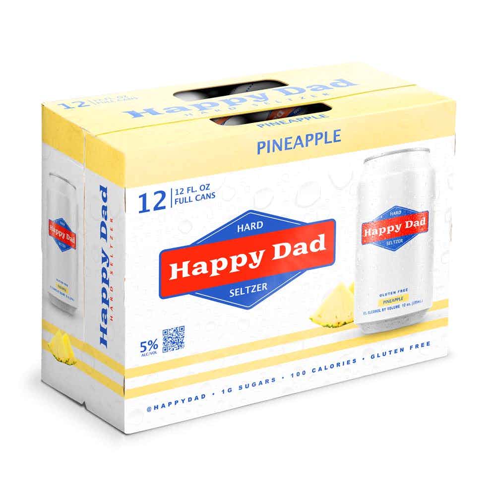 Happy Dad Hard Seltzer Pineapple 12pk Hard Seltzer Happy Dad Hard Seltzer   