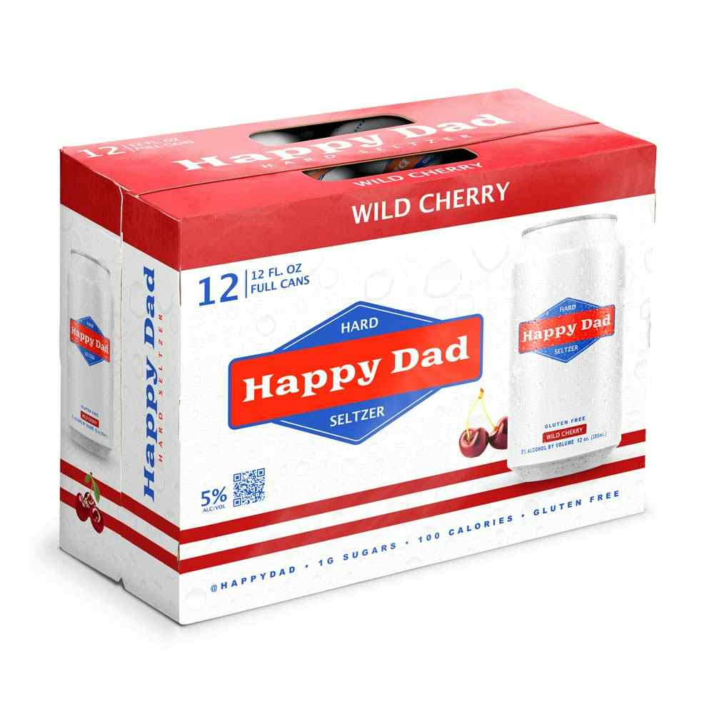 Happy Dad Hard Seltzer Wild Cherry 12pk Hard Seltzer Happy Dad Hard Seltzer   