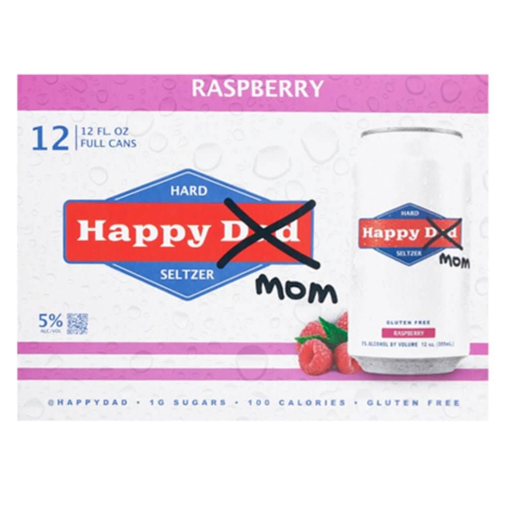 Happy Mom Raspberry Hard Seltzer By Happy Dad 12pk - BuyMyLiquor