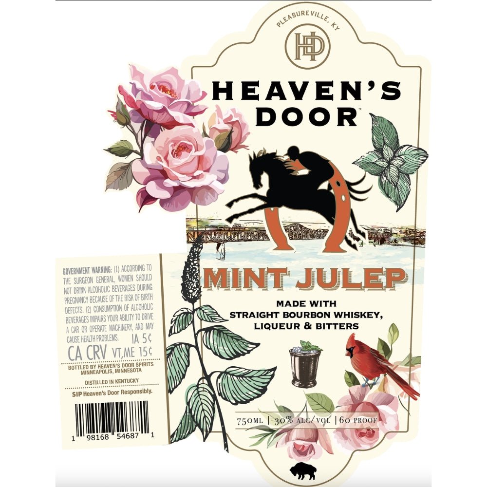 Heaven’s Door Mint Julep Bottled Cocktail 750ml Ready-To-Drink Cocktails Heaven Hill Distillery   