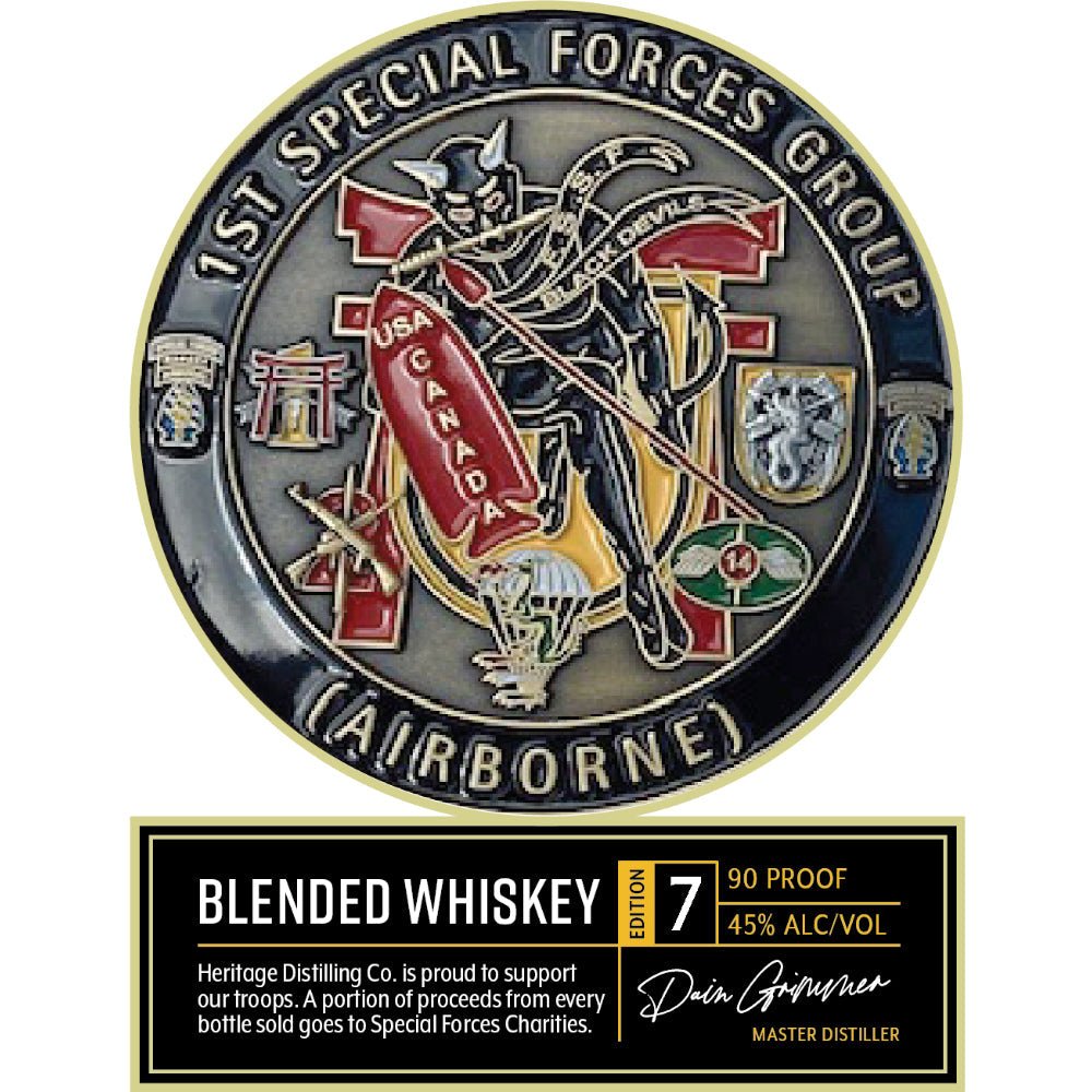 Heritage Distilling 1st Special Forces Group Whiskey 7th Edition American Whiskey Heritage Distilling Co.   