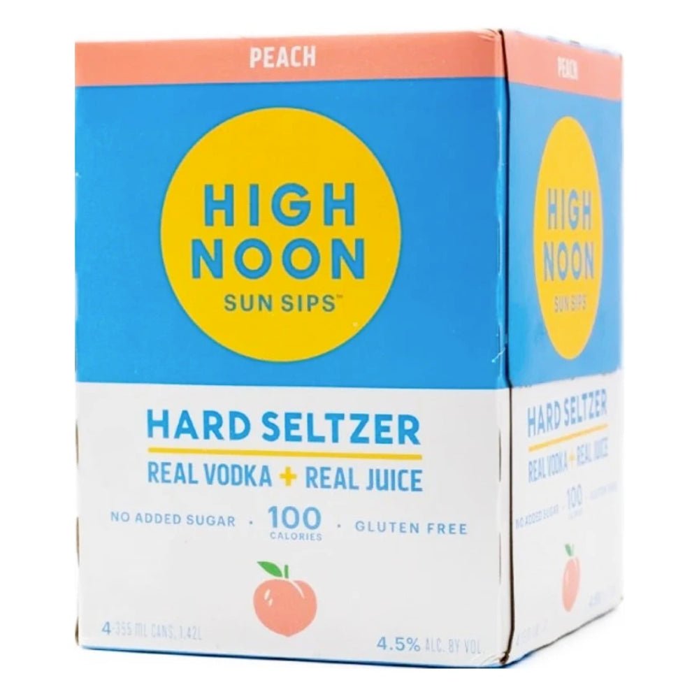 High Noon Peach 4 Pack Hard Seltzer High Noon Spirits   
