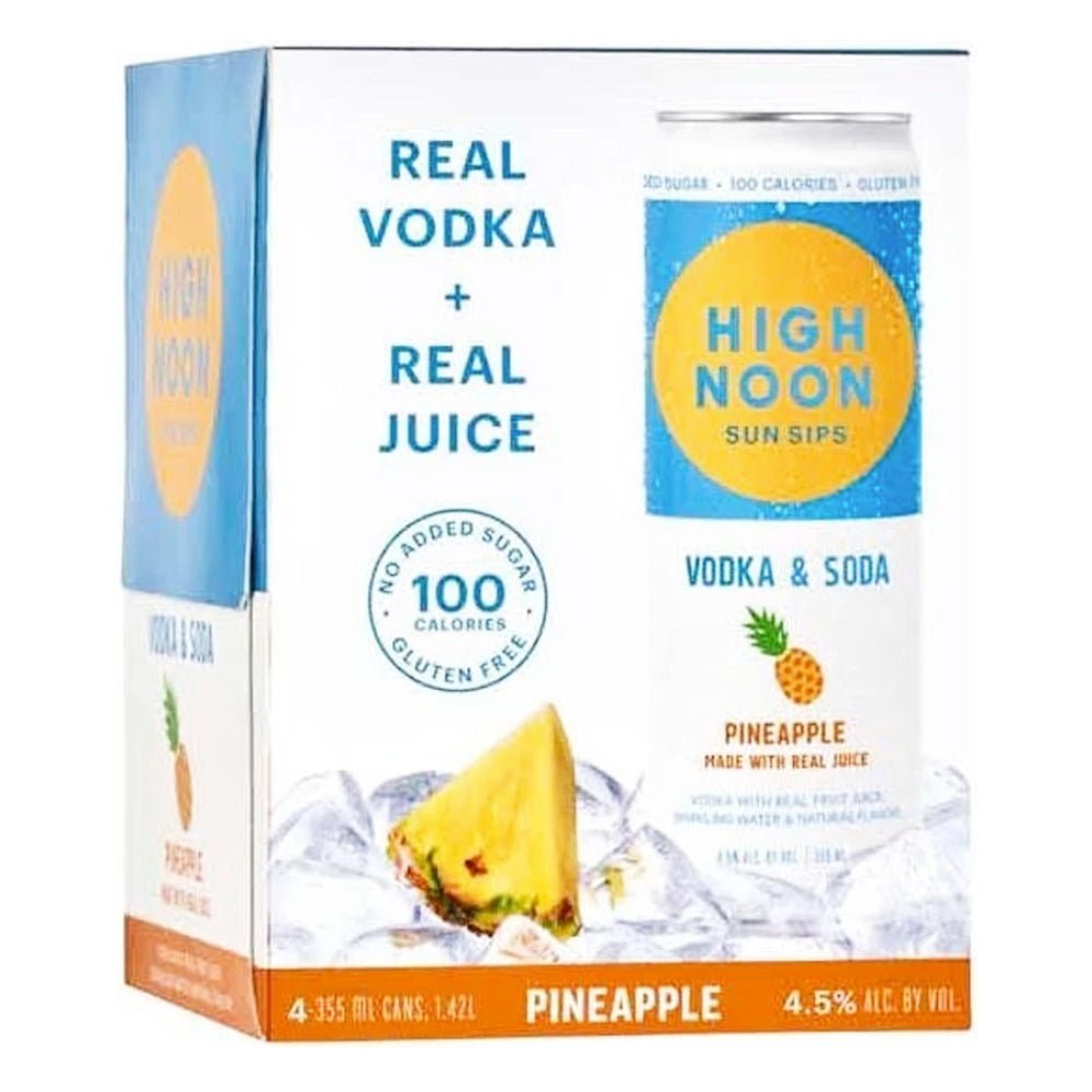 High Noon Pineapple 4 Pack Hard Seltzer High Noon Spirits   