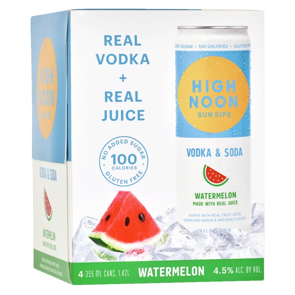 High Noon Watermelon 4 Pack Hard Seltzer High Noon Spirits   