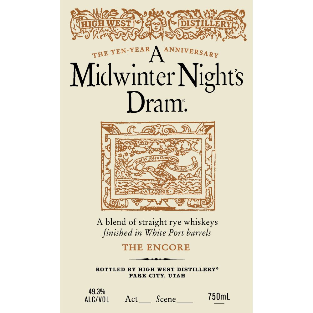 High West A Midwinter Night’s Dram The Encore Act 10 Rye Whiskey High West Distillery   