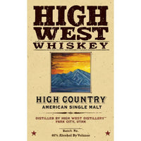 Thumbnail for High West High Country American Single Malt American Whiskey High West Distillery   