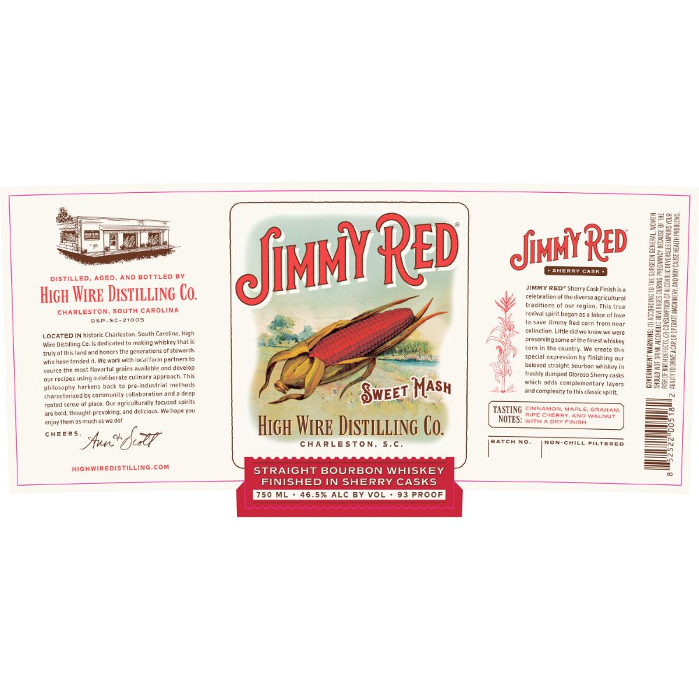 High Wire Jimmy Red Straight Bourbon Finished in Sherry Casks Bourbon High Wire Distilling   