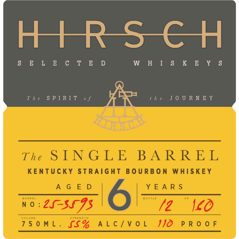 Hirsch The Single Barrel 6 Year Old Bourbon Bourbon Hirsch   