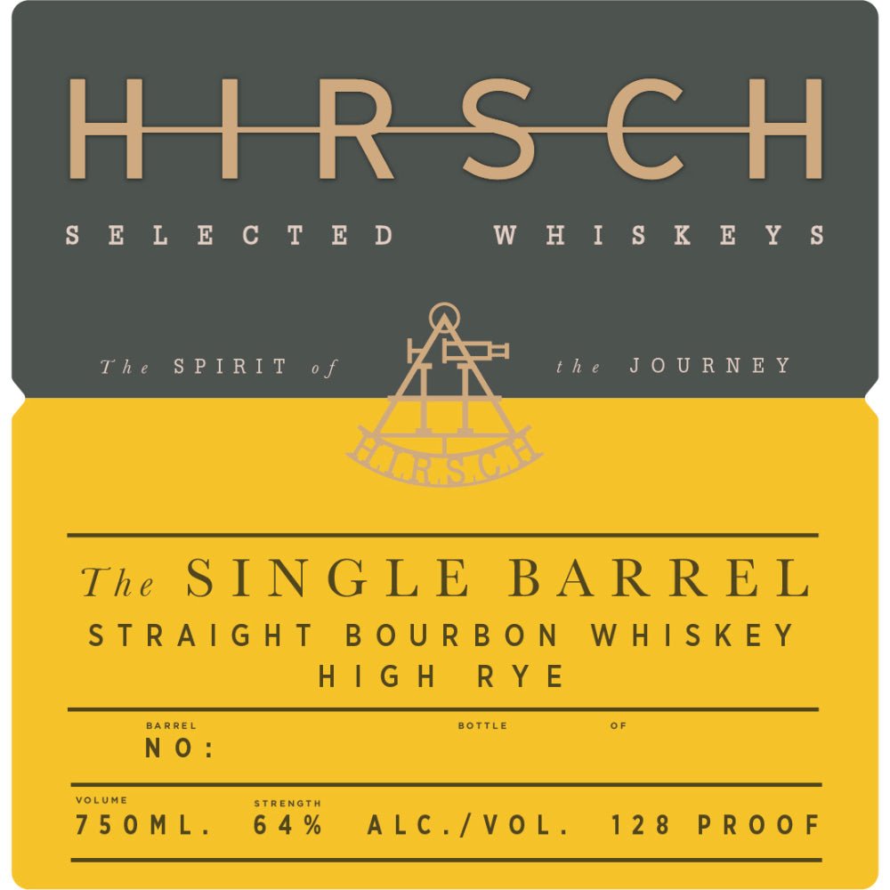 Hirsch The Single Barrel Bourbon High Rye Bourbon Hirsch   