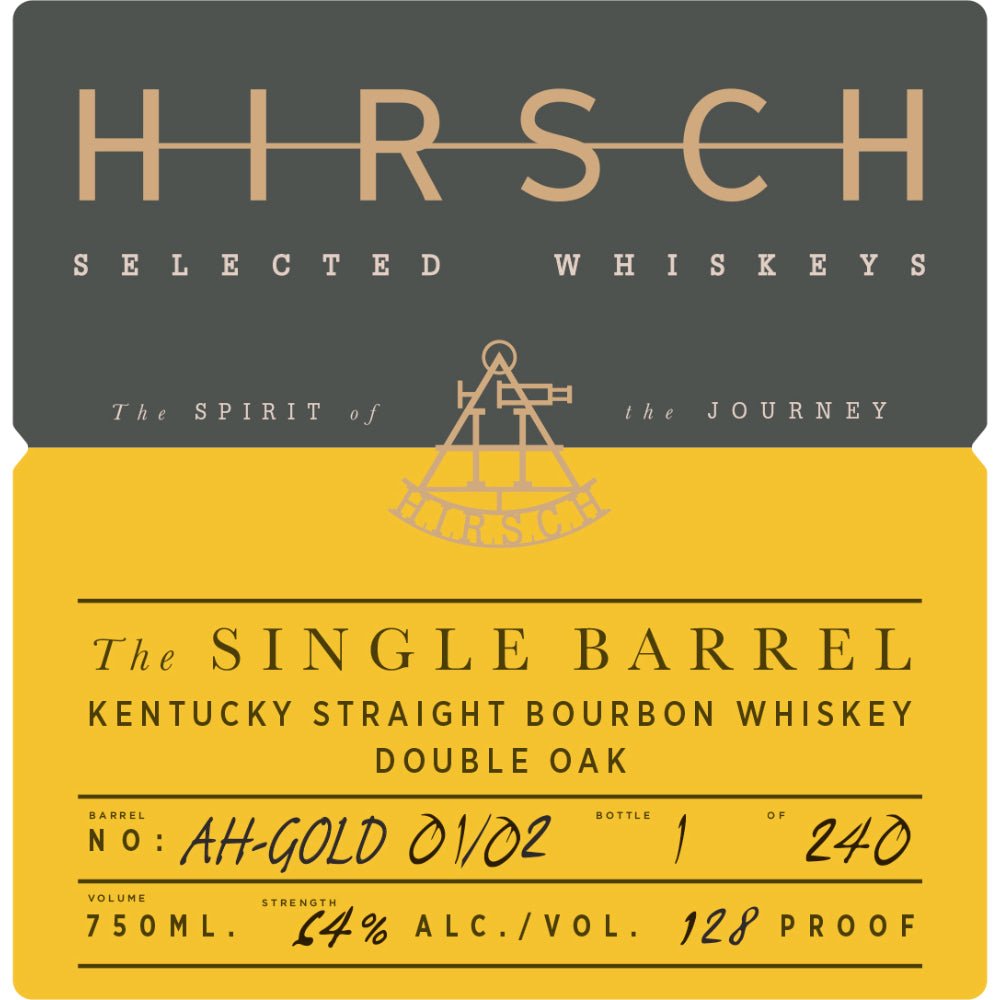 Hirsch The Single Barrel Kentucky Straight Bourbon Double Oak Bourbon Hirsch   