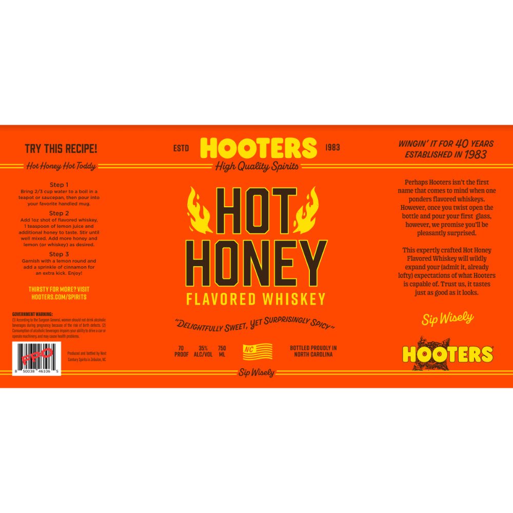 Hooters Hot Honey Flavored Whiskey American Whiskey Hooters Spirits   