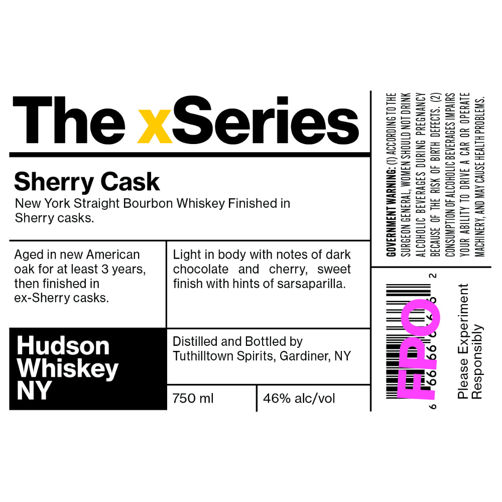 Hudson Whiskey The xSeries Sherry Cask Straight Bourbon Bourbon Hudson Whiskey   