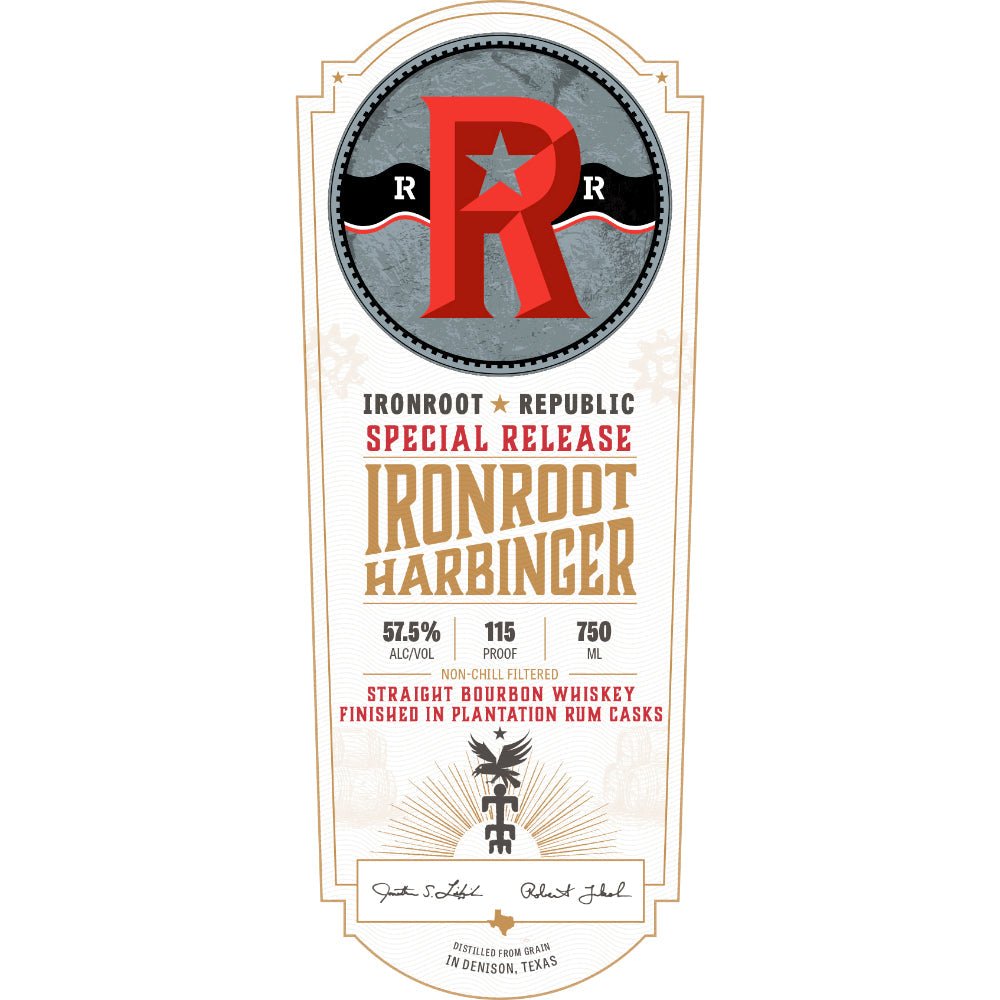 Ironroot Harbinger Bourbon Finished in Plantation Rum Casks - Main Street Liquor