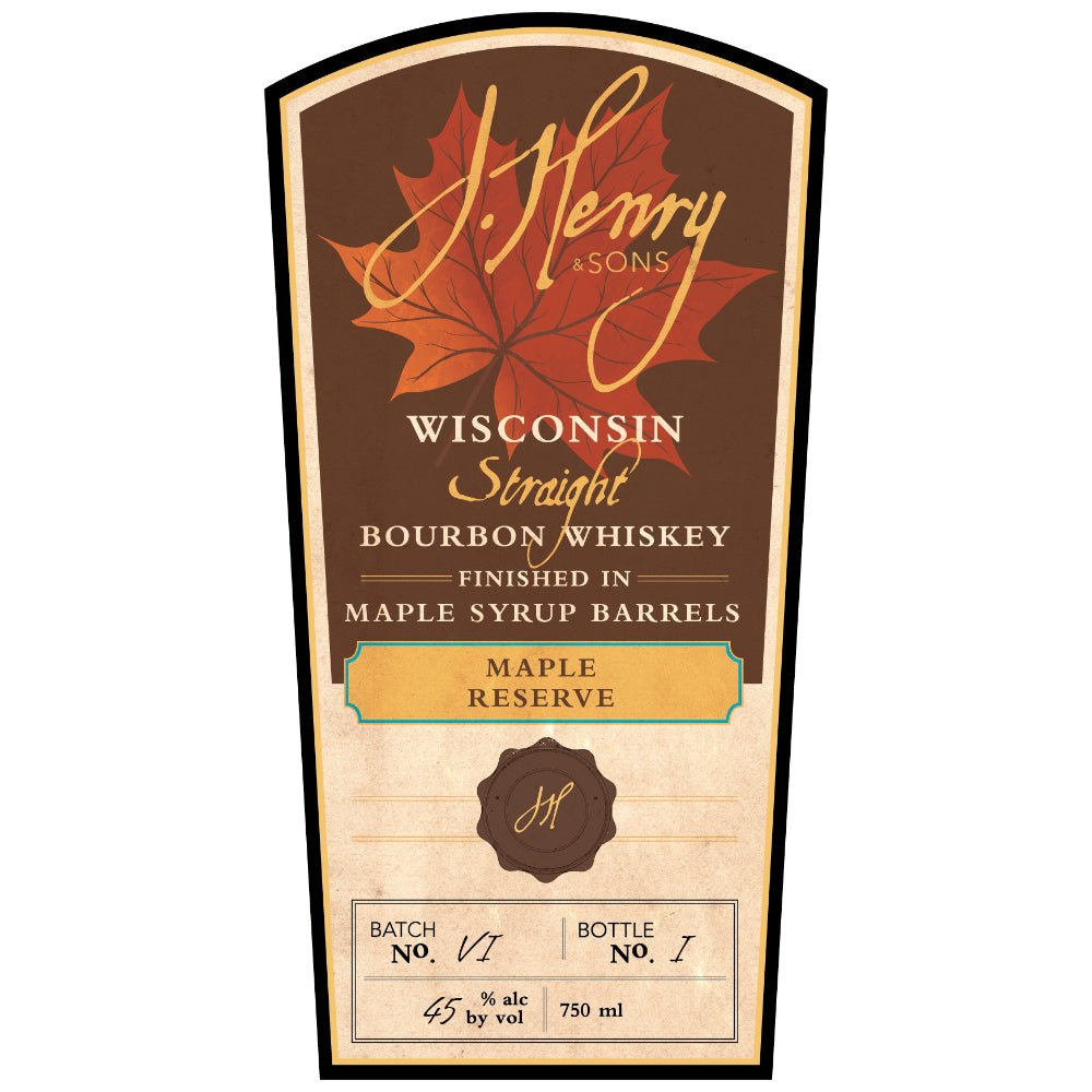 J. Henry Maple Reserve Wisconsin Straight Bourbon Bourbon J. Henry & Sons   