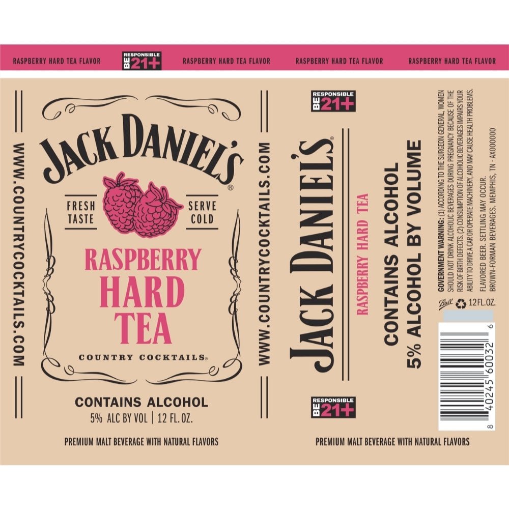Jack Daniel’s Country Cocktails Raspberry Hard Tea Ready-To-Drink Cocktails Jack Daniel's   